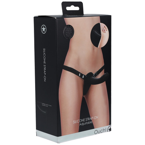 Silicone Strap-On Adjustable - Black in box