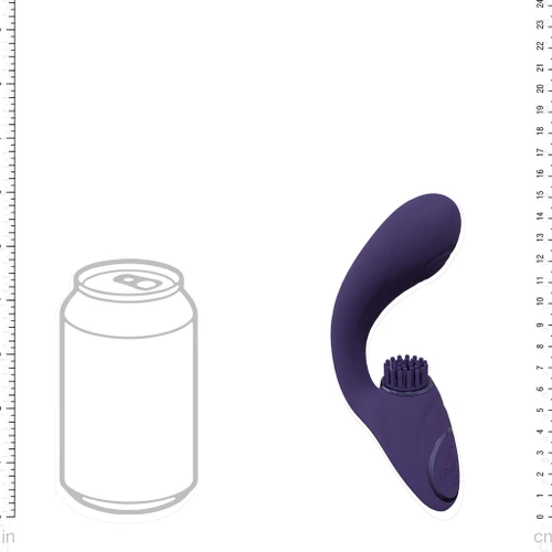 VIVE Gen - Triple G Spot Vibrator with Pulse Wave - Purple dimensions