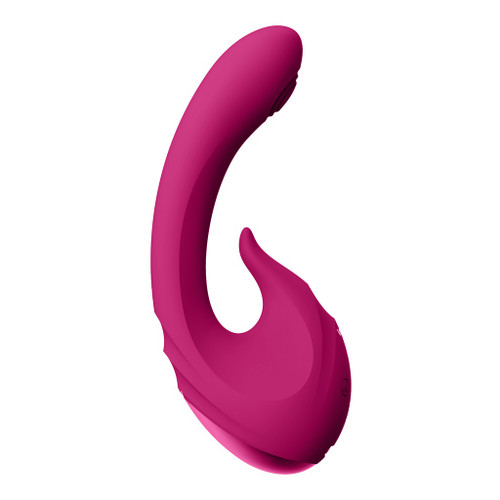 VIVE Miki - Pulse-Wave & Flickering Silicone Vibrator - Pink side view