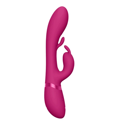 VIVE Tama - Wave & Vibrating G Spot Rabbit - Pink side profile