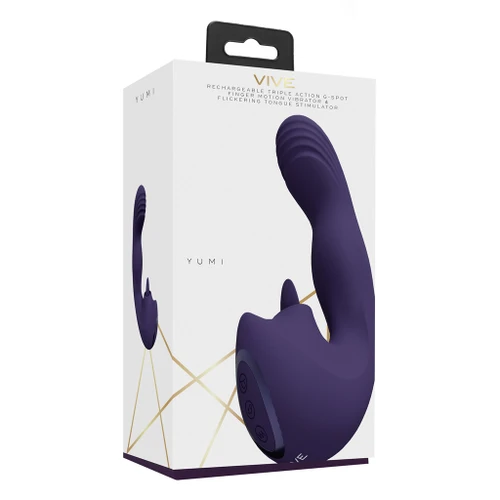 VIVE Yumi - Triple G-Spot Finger Motion Vibrator - Purple in box