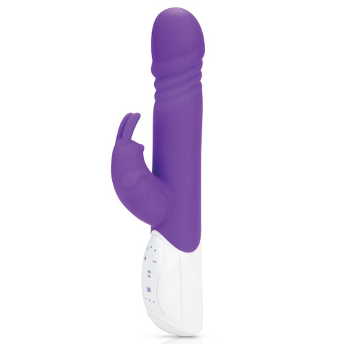 Rechargeable Thrusting Rabbit Vibrator - Purple