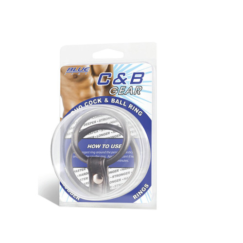 Duo Cock & Ball Ring - Black with package