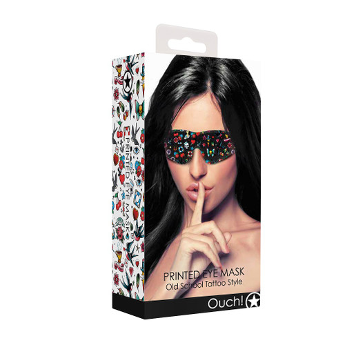 OUCH! Printed Eye Mask Old School Tattoo Style in box OUCH! Printed Eye Mask Old School Tattoo Style in box