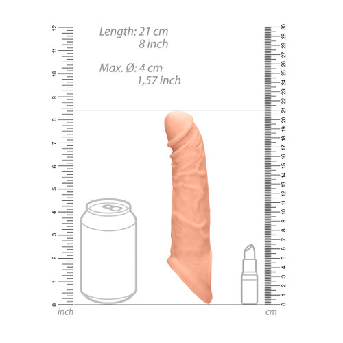 Penis Extender with Rings 8" - Vanilla dimensions Penis Extender with Rings 8" - Vanilla dimensions