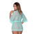 Exposed Flutter Sleeve Lace Trim Robe back