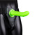 Ouch! Textured Curved Hollow Strap On 8'' - Glow in the Dark on mannequin