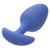 Cheeky Vibrating Glow In The Dark Large Butt Plug - Blue view from base