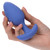 Cheeky Vibrating Glow In The Dark Large Butt Plug - Blue in hand