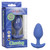 Cheeky Vibrating Glow In The Dark Large Butt Plug - Blue with box