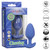Cheeky Vibrating Glow In The Dark Large Butt Plug - Blue specs