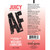 Juicy AF Watermelon Water Based 2oz back label with info
