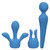 Couture Collection Body Wand Kit - Blue with attachments to side