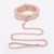 Peaches ‘n CreaMe Fur Collar & Leash with collar closed