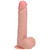RealRock 8 " Vibrating and Thrusting Cock With Balls - Regular Straight - White side angle