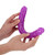12" Inch Double Dong Glow in the Dark Neon - Purple in hand to show flexibility