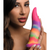 Unicorn Kiss Unicorn Tongue Glow-in-the-Dark Silicone Dildo in woman's hands