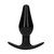 Interchangeable Butt Plug Set Rounded Large - Black