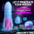 Cocktopus Deluxe Glow-in-the-Dark Vibrating Silicone Dildo displaying vibration patterns and features