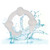 Alpha Liquid Silicone Double Stacker - Clear in water splash