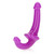 RealRock - 6 Inch Strapless Strap On Glow in the Dark - Neon Purple