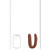 RealRock - U Shaped Double Dildo 5" - Tan dimensions