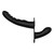 Dual Silicone Ribbed Strap-On Adjustable - Black toy