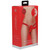 Dual Vibrating Silicone Ridged Strap-On Adjustable - Red in box