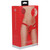 Silicone Ridged Strap-On Adjustable - Red in box