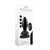 Stretchy - Suction Cup and Remote 10 Speed Glass Plug - Black in box