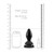 Stretchy - Suction Cup and Remote 10 Speed Glass Plug - Black dimensions