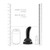 Prickly - Suction Cup and Remote 10 Speed Glass Plug - Black dimensions