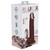 RealRock - Wireless 8" Metalhead Rechargeable Remote Control Vibrating Dong with Balls - Brown in box