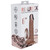 RealRock - Wireless 6" Metalhead Rechargeable Remote Control Vibrating Dong with Balls - Tan in box