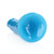 RealRock 10 Inch Slim Glow in the Dark - Neon Blue suction base