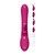 VIVE Chou - Vibrating Silicone Rabbit with Interchangeable Clitoral Sleeves - Pink button points and clitoral covers