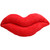 Red Lip Plush Pillow - Medium