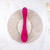 VIVE Mirai - Double Ended Pulse Air Wave Bendable Vibrator - Pink lifestyle image of toy on plate