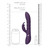 VIVE Sora - Vibrating G Spot Rabbit w/Stimulating Rings - Purple dimensions