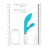 Agave - Ultra Soft Silicone - 10 Speeds - Neon Turquoise dimensions