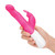 Rechargeable Slim Shaft Rabbit Vibrator - Hot Pink in hand