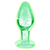 Glow in the Dark Glass Anal Plug - Large with glow effect