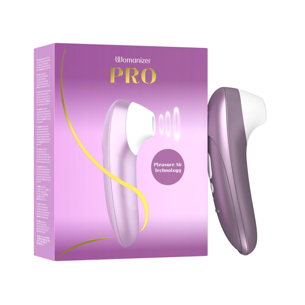 Womanizer Pro Rechargeable Air Pulse Vibrator - Lavender/White