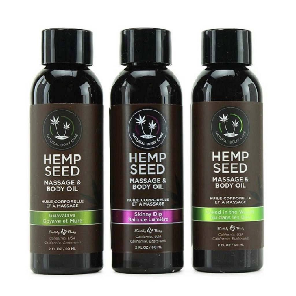 Massage Oil Gift Set Naked In The Woods, Skinny Dip, Guavalava Sara