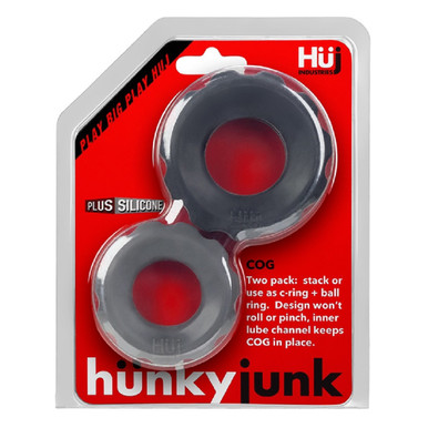 Hunkyjunk COG Silicone Cock Ring (Tar and Stone)