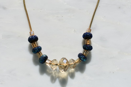 Swarovski and glass bead necklace