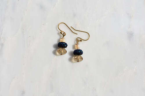 Swarovski and Glass Bead earrings