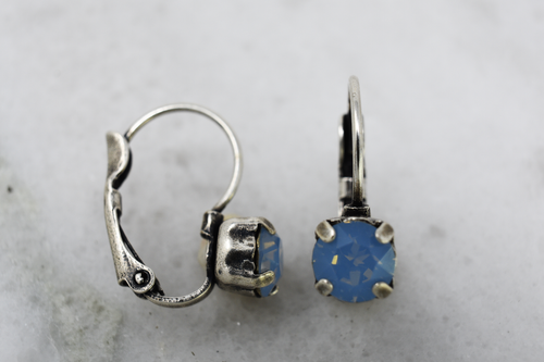 Air Blue Opal Swarovski  Crystal Chaton earrings