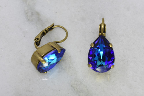 Swarovski Teardrop Bermuda Blue earrings