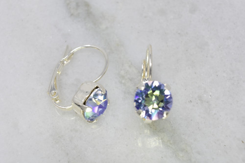 Swarovski chaton Provence Lavender Drop earrings